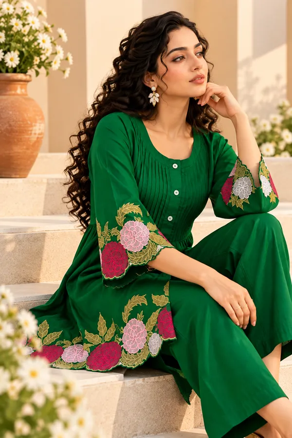 Light_Green_Cotton_Kurta_Pant_Set_For_Women