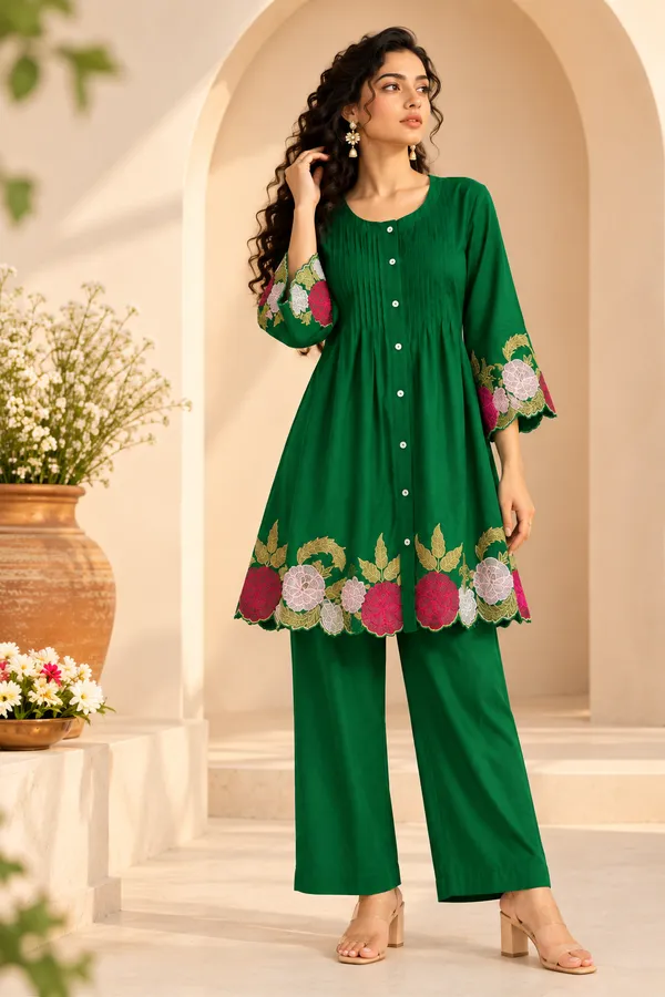 Light_Green_Cotton_Kurta_Pant_Set_For_Women