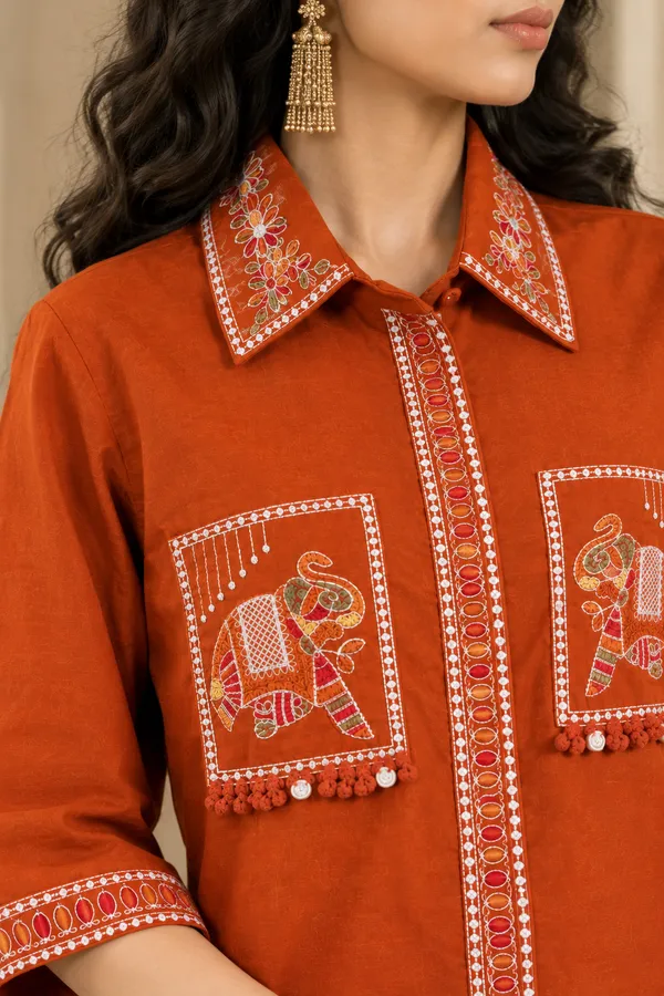 Rust_Cotton_Co-Ord_Set_For_Women