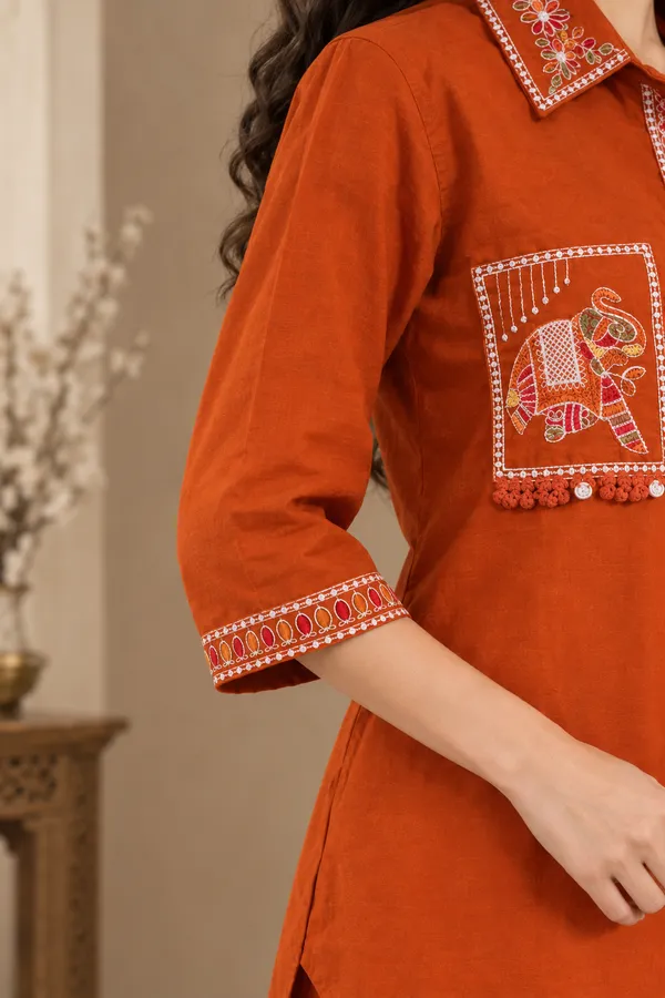 Rust_Cotton_Co-Ord_Set_For_Women