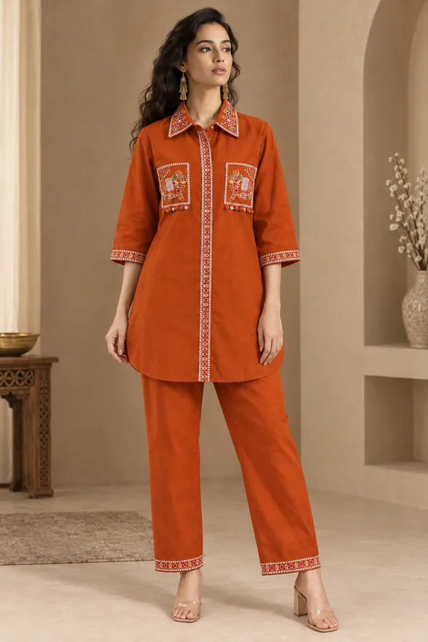 Rust_Cotton_Co-Ord_Set_For_Women