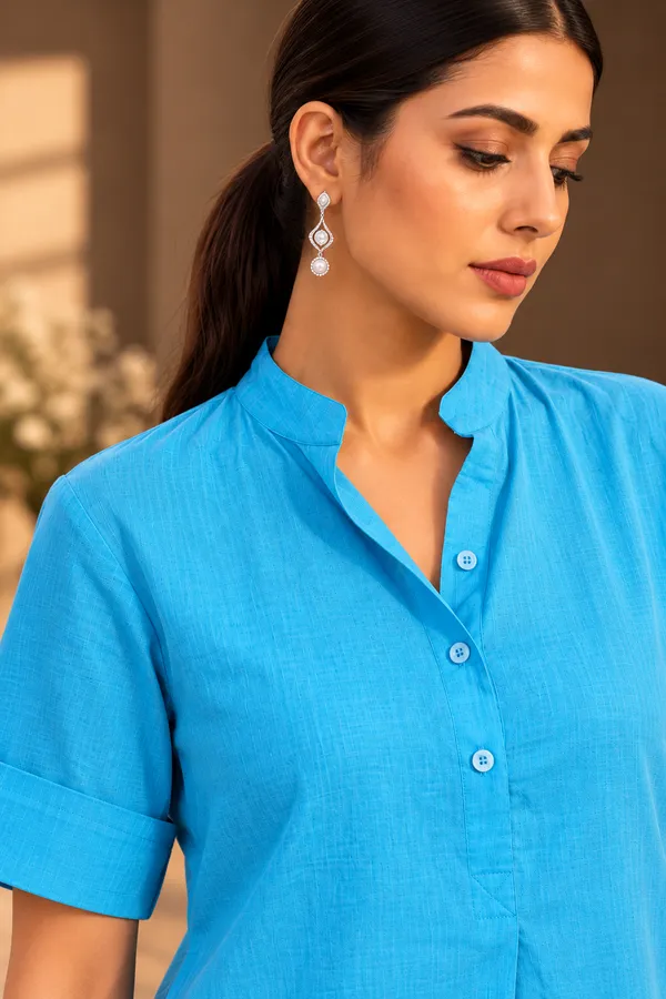 Blue_Cotton_Pathani_Set_For_Women