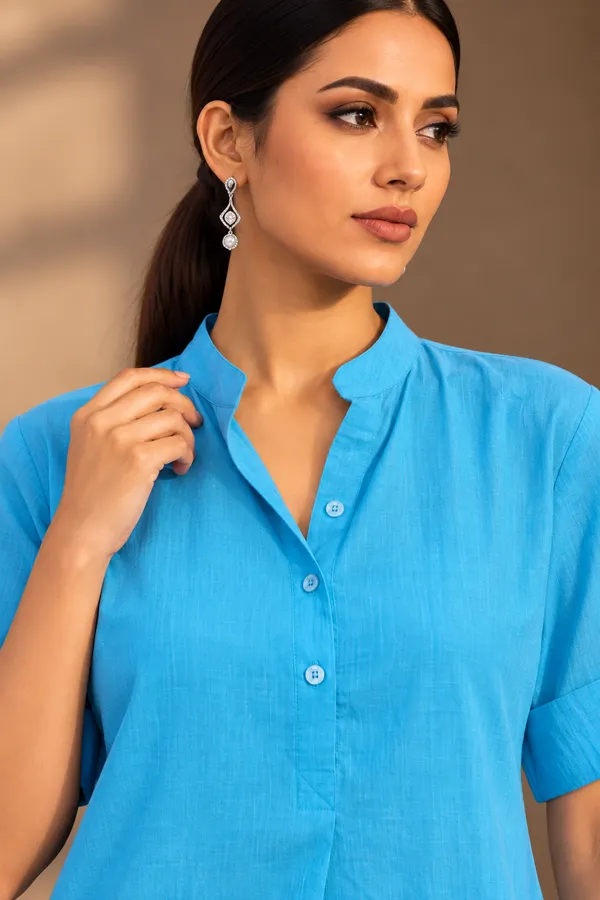 Blue_Cotton_Pathani_Set_For_Women