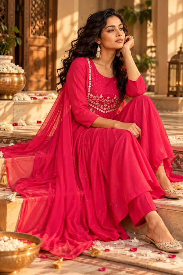 Pink_Cotton_3_Piece_Co-Ord_Set_For_Women