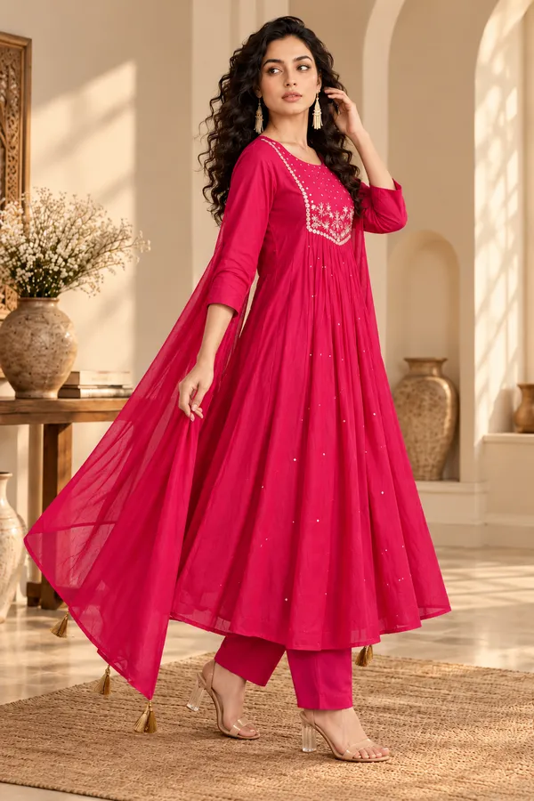 Pink_Cotton_3_Piece_Co-Ord_Set_For_Women