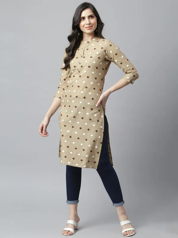 Beige_Ethnic_Regular_Kurta_For_Women