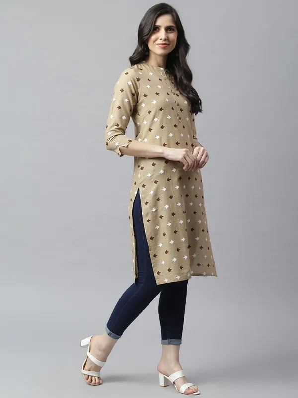 Beige_Ethnic_Regular_Kurta_For_Women