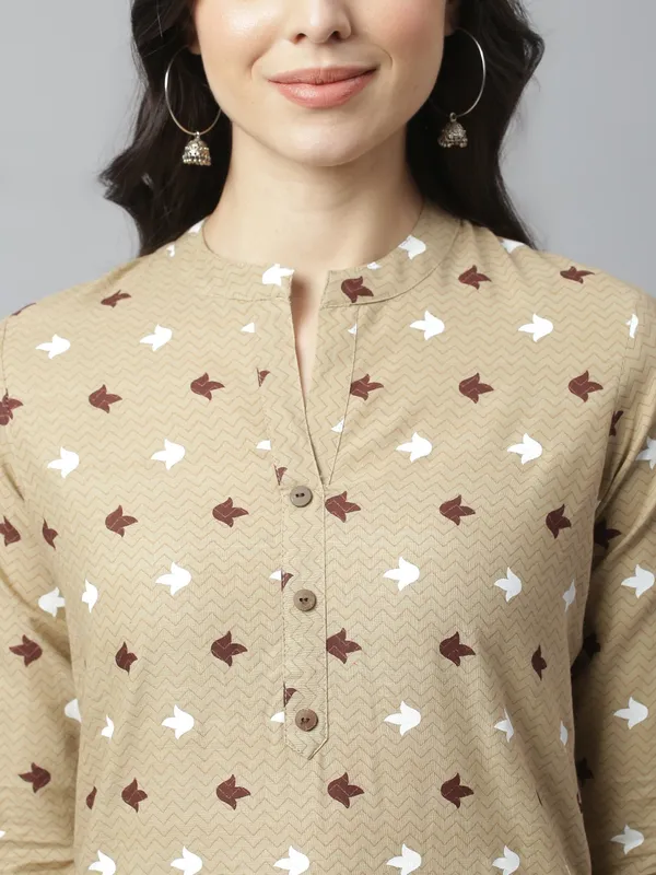 Beige_Ethnic_Regular_Kurta_For_Women
