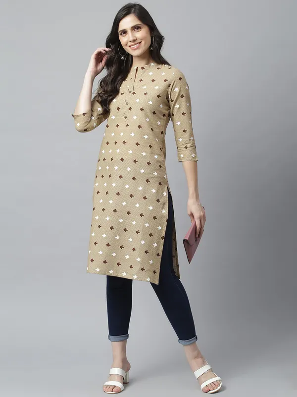Beige_Ethnic_Regular_Kurta_For_Women