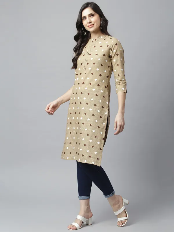 Beige_Ethnic_Regular_Kurta_For_Women
