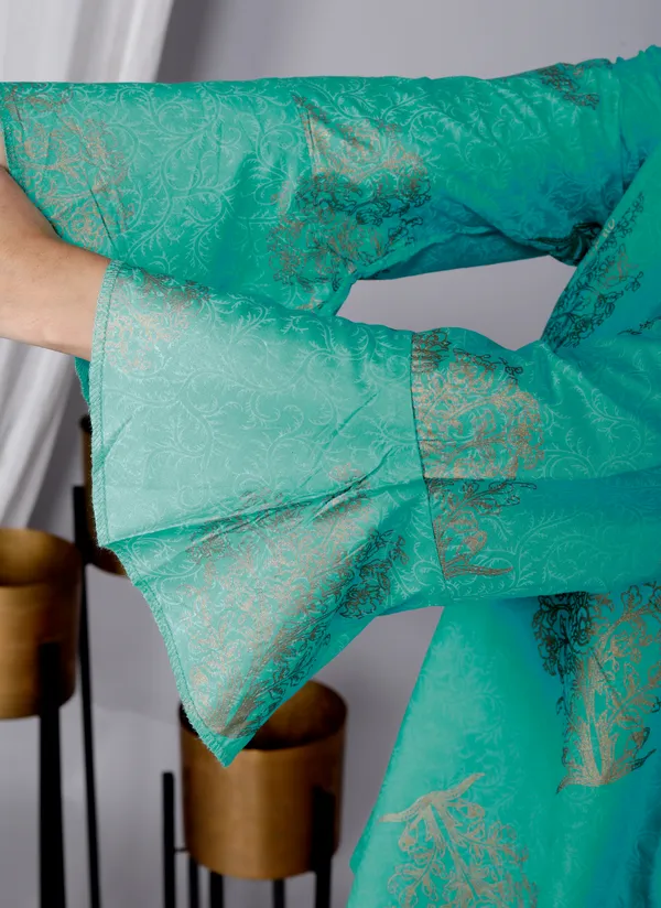 Sky_Blue_Rayon_Top/Short_Kurti_For_Women