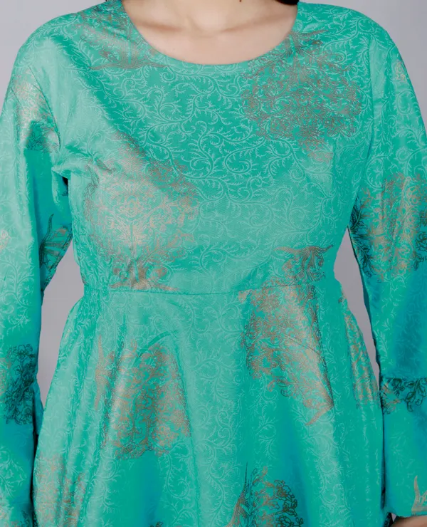Sky_Blue_Rayon_Top/Short_Kurti_For_Women