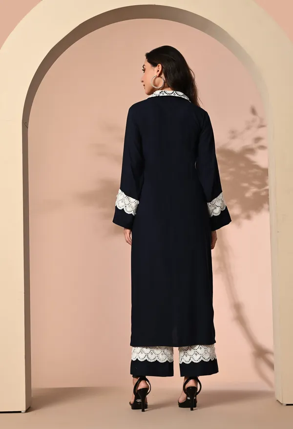 Black_Rayon_Ethnic_Kurta_And_Pant_Set_For_Women