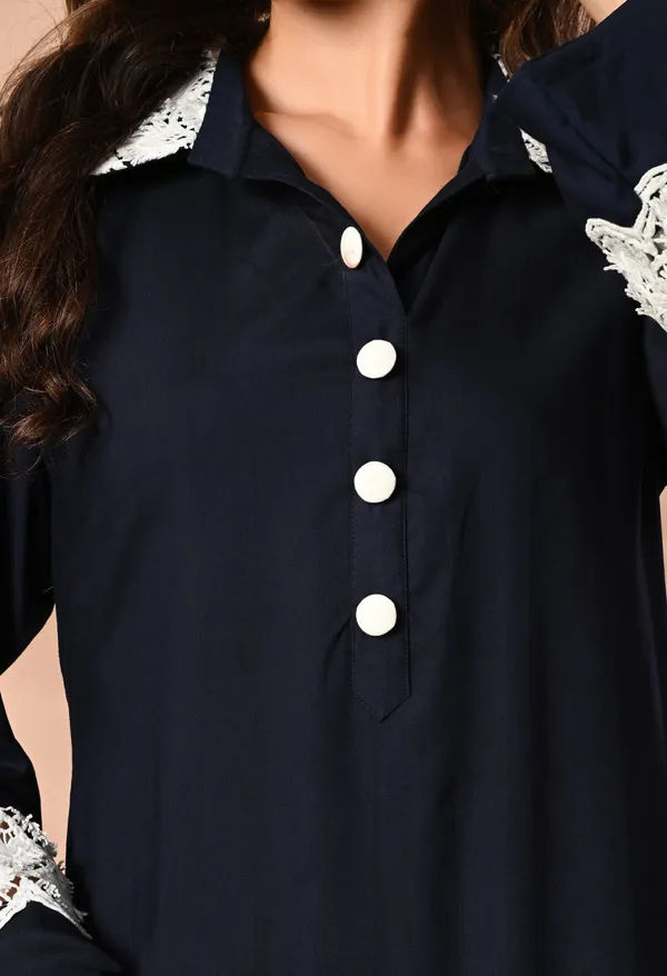 Black_Rayon_Ethnic_Kurta_And_Pant_Set_For_Women