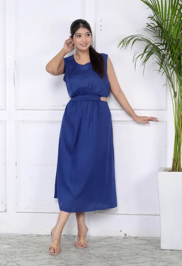 Blue_Trendy_Off-Shoulder_Gown_For_Women
