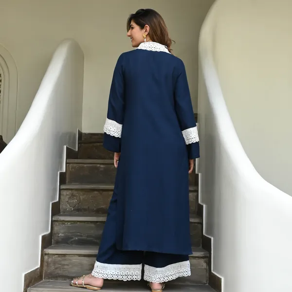 Blue_Rayon_Ethnic_Kurta_And_Pant_Set_For_Women