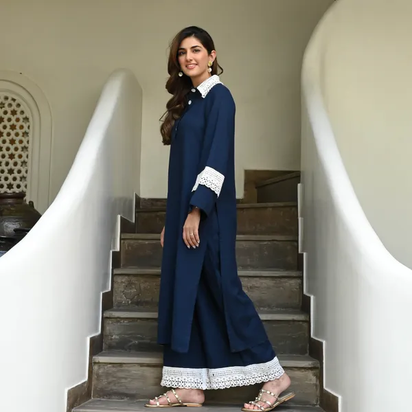 Blue_Rayon_Ethnic_Kurta_And_Pant_Set_For_Women