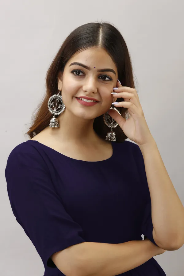 Blue_Plain_Rayon_Anarkali_Kurta_|_Push_Premium_For_Women
