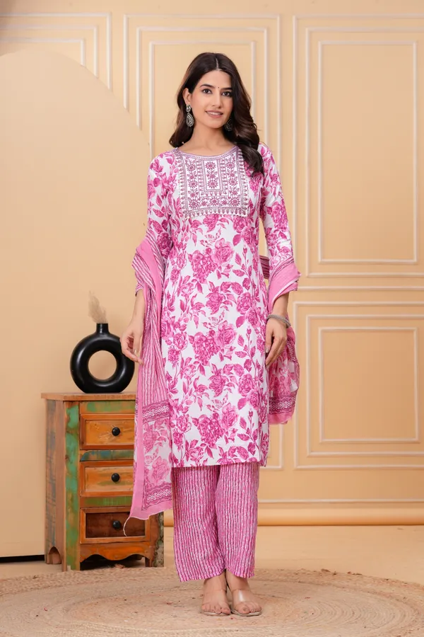 Embroidery_Kurta_Pant_Dupatta_Set_for_women