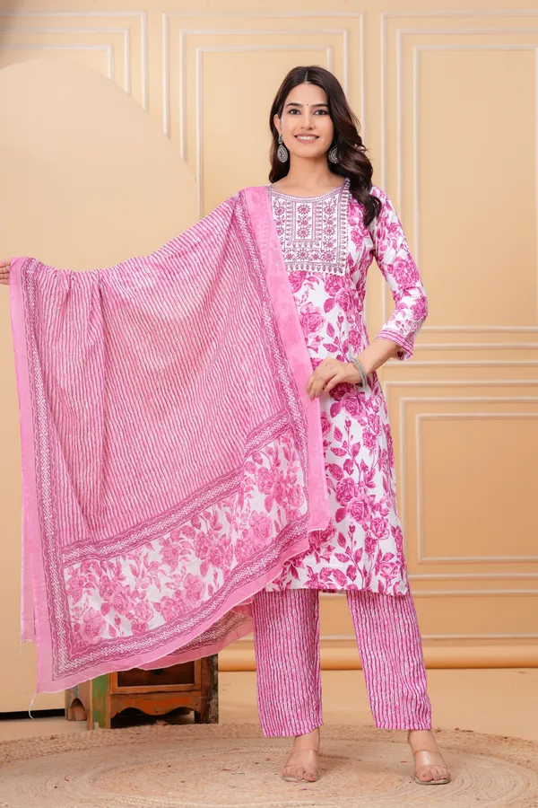 Embroidery_Kurta_Pant_Dupatta_Set_for_women