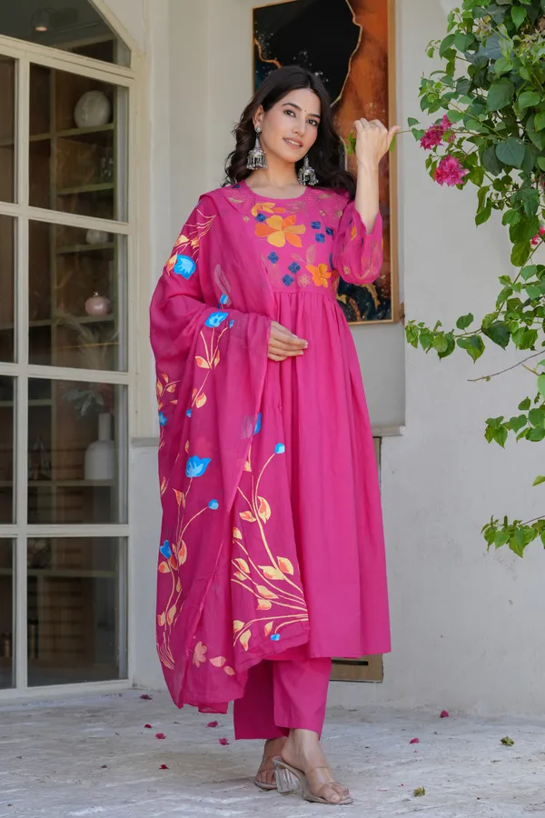 Embroidery_Kurta_Pant_Dupatta_Set_for_women