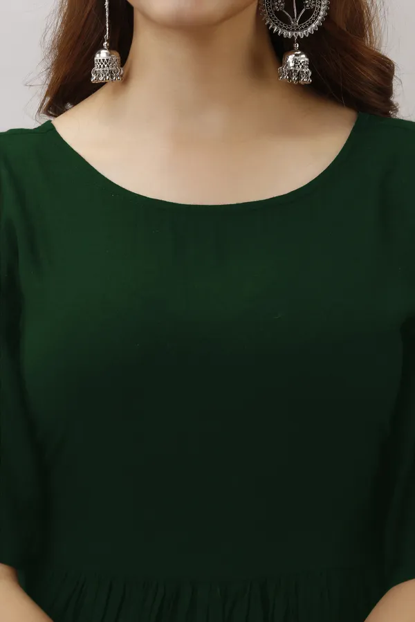 Green_Plain_Rayon_Anarkali_Kurta_For_women