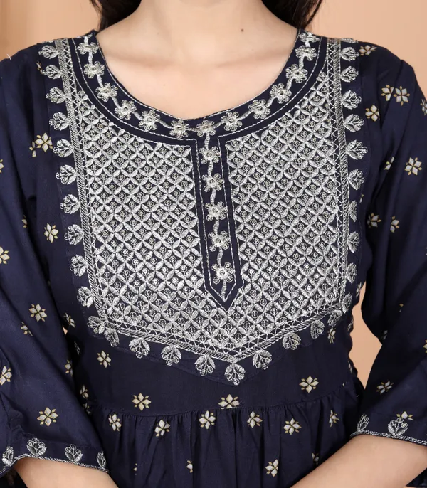 Blue_Rayon_Embroidery_Kurta_Pant_Dupatta_Set_For_Women