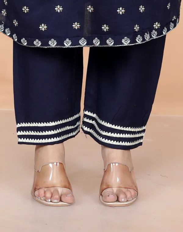 Blue_Rayon_Embroidery_Kurta_Pant_Dupatta_Set_For_Women