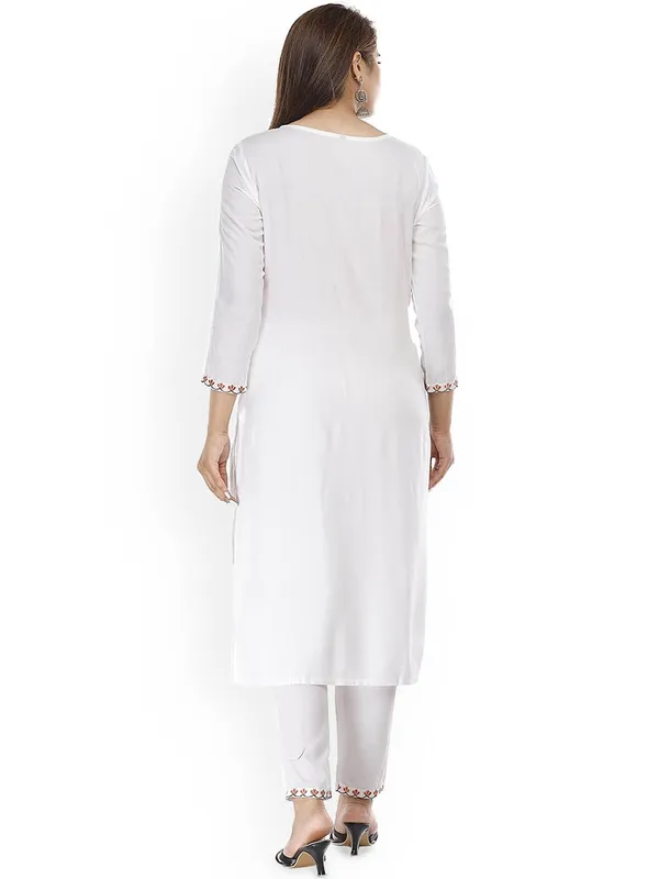 White_Straight_Embroidery_Kurta_Pant_Set_|_Push_Premium_For_Women