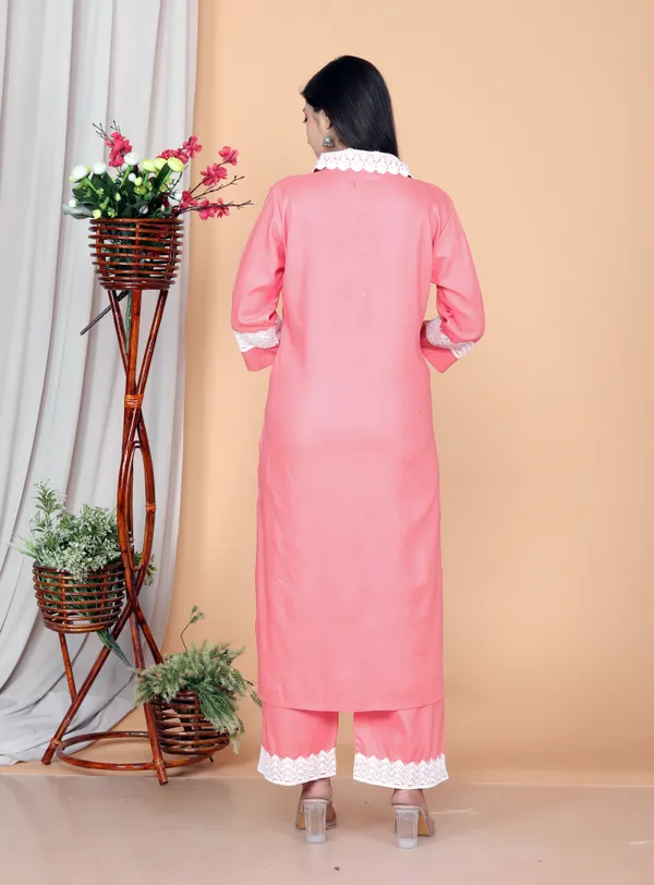 Pink_Rayon_Ethnic_Kurta_And_Pant_Set_For_Women