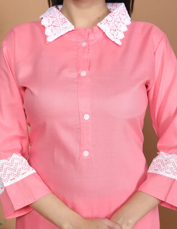 Pink_Rayon_Ethnic_Kurta_And_Pant_Set_For_Women