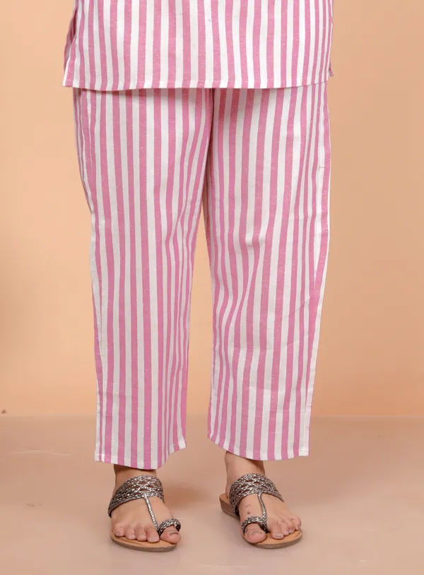 White_Pink_Strip_Co-Ord_Set