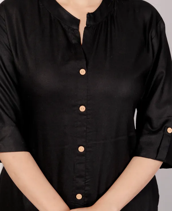 Rayon_Black_Ethnic_Kurta_and_Pant_Set_For_Women