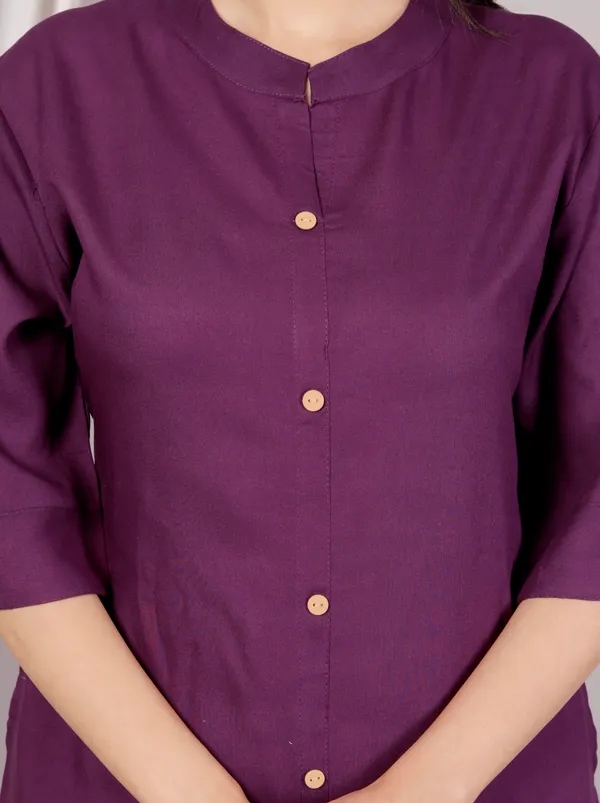 Rayon_Wine_Ethnic_Kurta_and_Pant_Set_For_Women