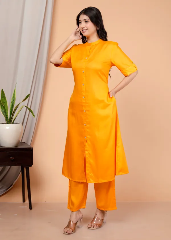 Rayon_Yellow_Ethnic_Kurta_and_Pant_Set_For_Women