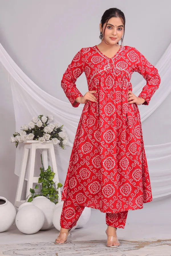 Red_Viscose_Rayon_Ethnic_Kurta_And_Pant_Set_For_Women