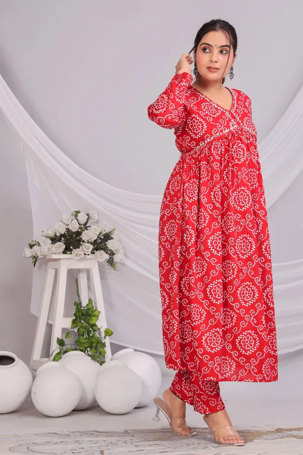 Red_Viscose_Rayon_Ethnic_Kurta_And_Pant_Set_For_Women