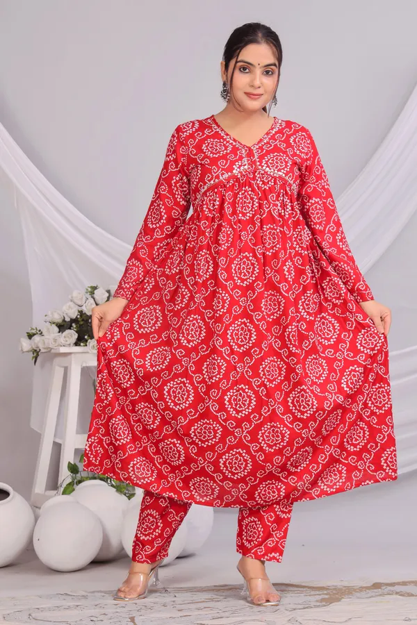 Red_Viscose_Rayon_Ethnic_Kurta_And_Pant_Set_For_Women