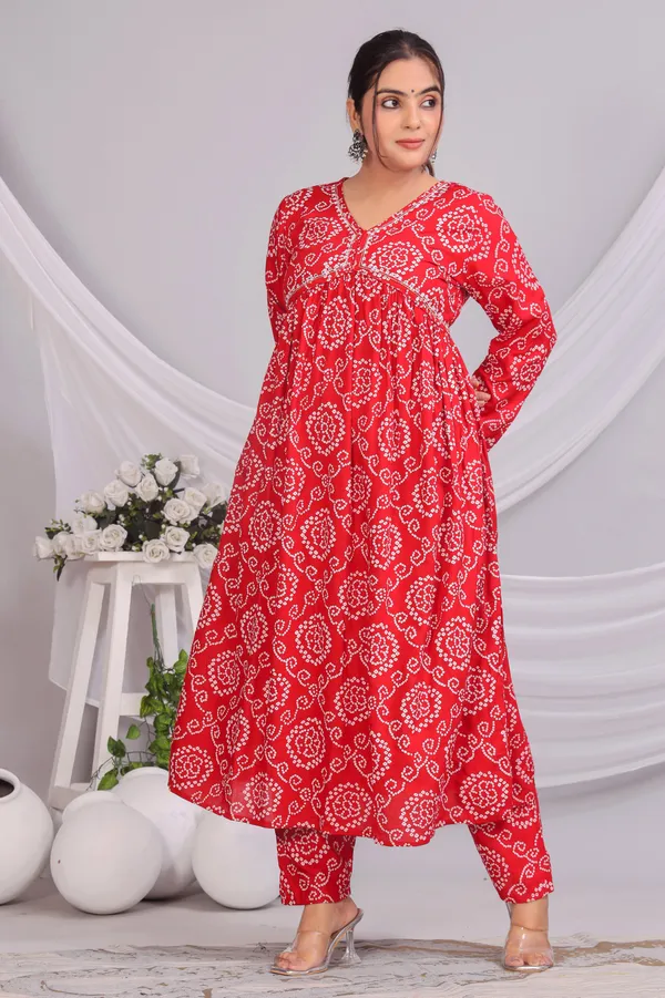 Red_Viscose_Rayon_Ethnic_Kurta_And_Pant_Set_For_Women