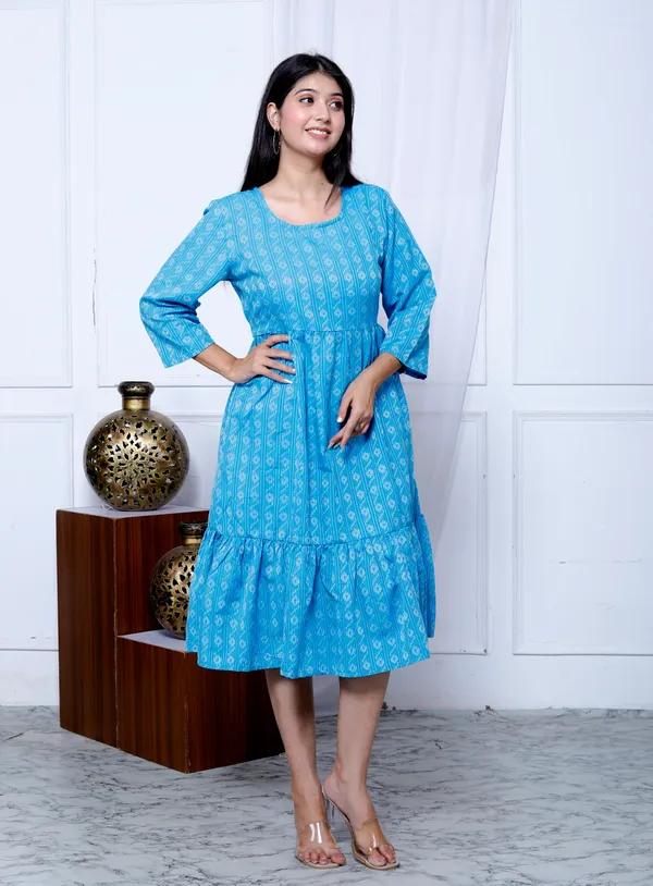 Sky_Blue_Khadi_Cotton_Dress_For_Women