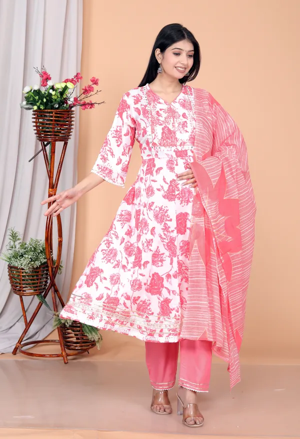 Pink_Rayon_Embroidery_Kurta_Pant_Dupatta_Set_|_Push_Premium_For_Women