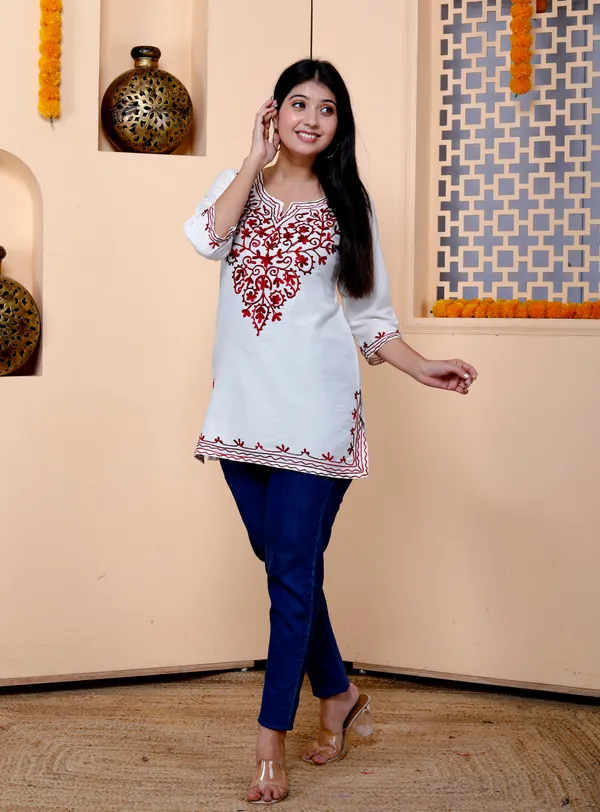 embroidery_Top/Short_Kurti_for_women
