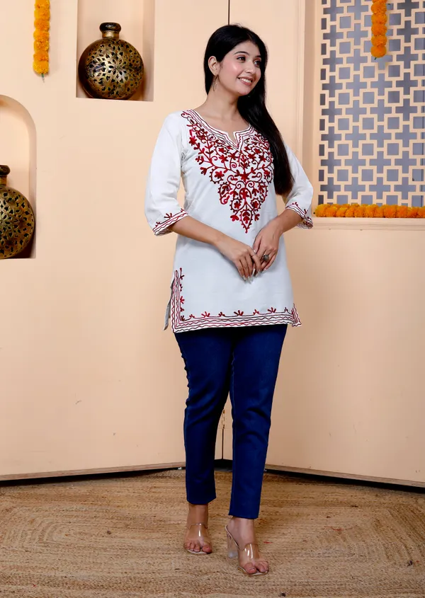 embroidery_Top/Short_Kurti_for_women