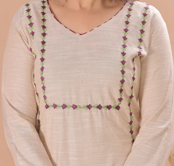Beige_Handloom_Cotton_Salwar_Kurta_Dupatta_For_Women