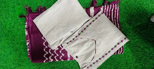 Beige_Handloom_Cotton_Salwar_Kurta_Dupatta_For_Women