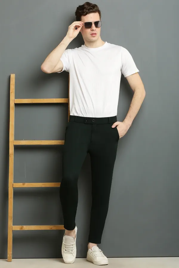 Green_Slim_Fit_Casual_Formal_Trousers_For_Men