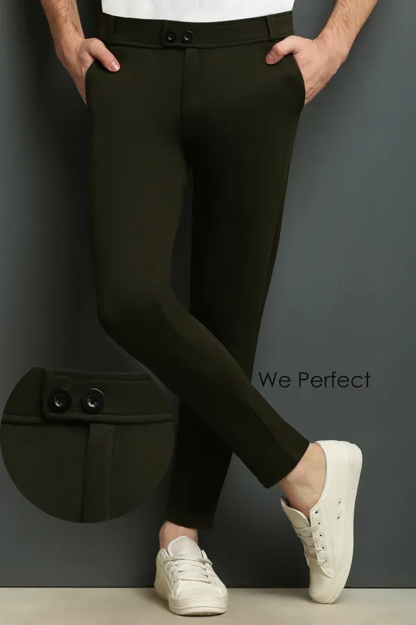 Green_Slim_Fit_Casual_Formal_Trousers_For_Men