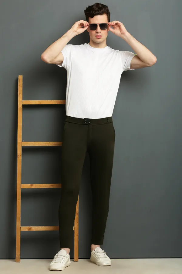 Green_Slim_Fit_Casual_Formal_Trousers_For_Men