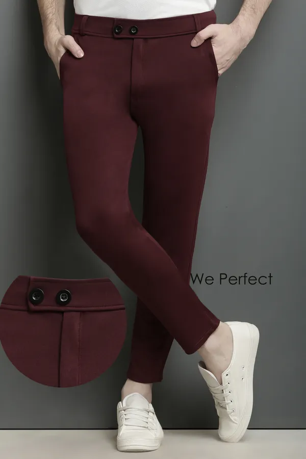 Maroon_Slim_Fit_Casual_Formal_Trousers_For_Men