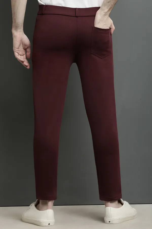 Maroon_Slim_Fit_Casual_Formal_Trousers_For_Men